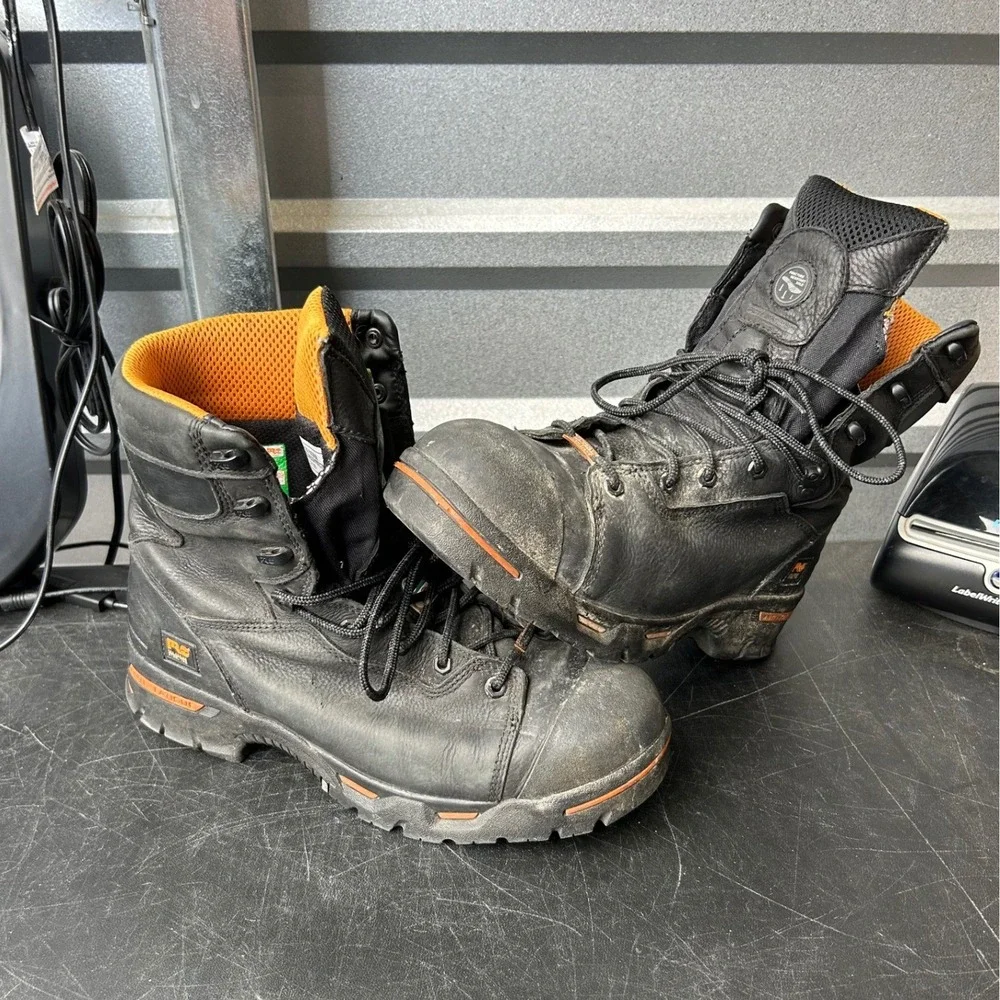 Timberland PRO Boondock 95567 Men 11.5M Black Composite Toe Work Boots Insulated